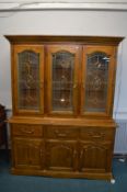 Oak Effect Display Cabinet
