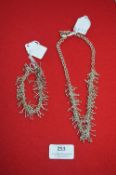 Sterling Silver Necklace and Matching Bracelet