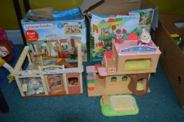 Two Sets of Sylvanian Families: Blackcurrant Cake,