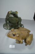Two Pottery Frogs (AF)