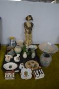 Decorative Pottery Vases, Figures, Bowls, etc.