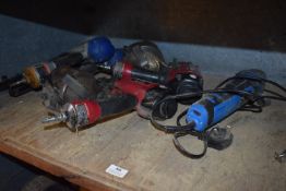 *Two Stop Nails Staple Guns, Two Montana Pneumatic Nail Guns, and a Draper Nibbler 240v