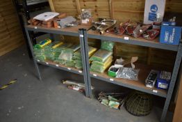 *Two Grey Two Tier Adjustable Shelves 90x46cm x 90cm tall (collection by appointment)