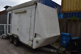 *5.5m Twin Axle Small Hospitality Trailer with Side and Rear Doors, and Opening Side