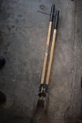 *Wood Shafted Post Hole Spade