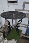 *Cast Iron Tripod Table 23” Diameter ~26” tall