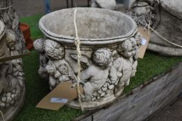 *Planter with Cherub Design 11”x8”