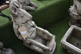 *Door Mouse with Wheelbarrow Planter 22” tall