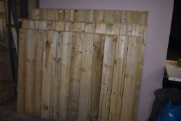*Five Vertical Fence Panels (Four 6ft wide x One 54” tall, Two 5ft tall, and One 5.5ft) (One 5ft
