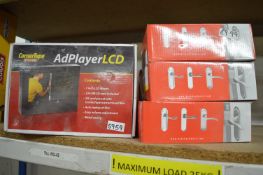 Four Boxes of Door Handles and AdPlayer LCD