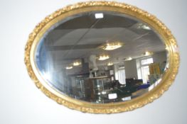 Gilt Framed Oval Mirror (AF)