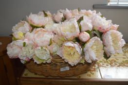 Basket of Artificial Flowers