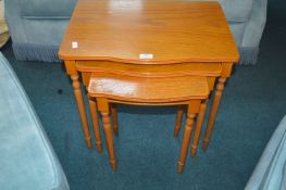 Nest of Three Oak Effect Tables