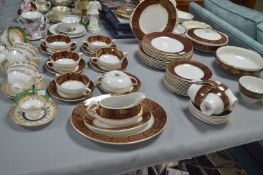 Vintage Wood & Sons Burgundy Pattern Part Dinner S