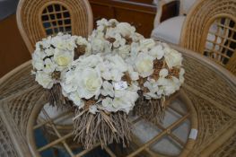 Four Bunches of Artificial Flowers