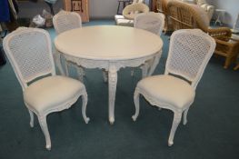 White Shabby Chic Circular Decorative Dining Table