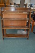 Oak Four Shelf Open Front Bookcase