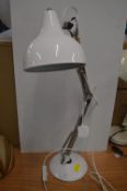 White Metal Adjustable Desk Lamp