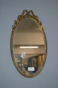 Small Oval Gilt Framed Mirror