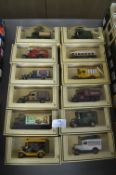 Twelve Lledo Promotional Diecast Vehicles