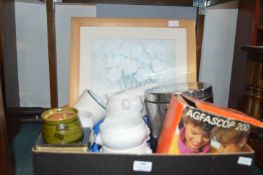 Household Goods, Pottery, Pedal Bin, etc.