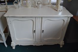 White Painted Shabby Chic Two Door Cabinet