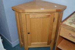 Solid Oak Corner Cupboard