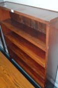mahogany & Pine Four Shelf Open Front Bookcase