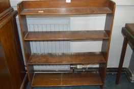 Dark Oak Four Shelf Open Front Bookcase