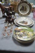Horse Figure by Bretby etc. plus Wall Plates and G