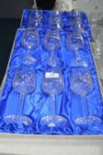Two Boxed Sets of Edinburgh Crystal Wine Glasses a