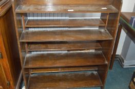 Dark Oak Four Shelf Open Front Bookcase
