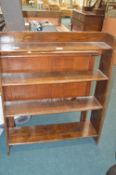 Oak Four Shelf Open Front Bookcase