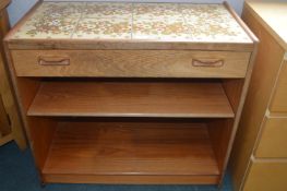 Retro 1970's Tile Top Buffett Unit