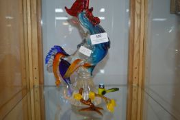 Murano Glass Cockerel plus Bird