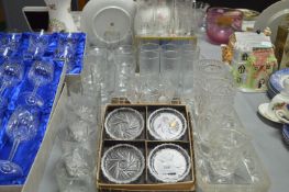 Retro Drinking Glasses, Cut Glass Vases, etc.