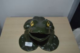 Large Green Pottery Frog