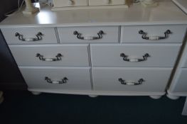 Cream Painted Seven Drawer Bedroom Chest
