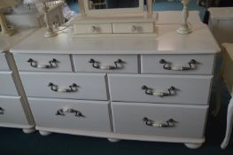 Cream Painted Seven Drawer Storage Cheat