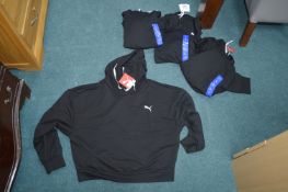 *Four Puma Black Hoodies Size: L