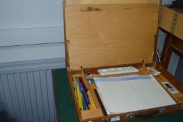 Artists Portable Easel plus Artists Materials