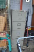Vintage Howden Steel Four Drawer Filing Cabinet