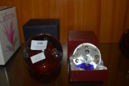 Boxed Caithness Glass Paperweight plus Royal Crest