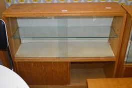 Retro 1960's Light Oak Glazed Display Cabinet
