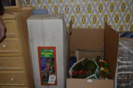 7ft Artificial Christmas Tree plus Decorations, Ba