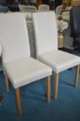 Pair of Cream Highback Chairs