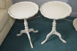 Pair of White Painted Occasional Tables