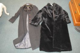 Two Ladies Coats Including Italian Lambs Wool Coat