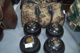 Set of Hemselite Classic Deluxe Bowling Balls with