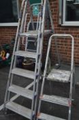 Two Folding Aluminium Step Ladders